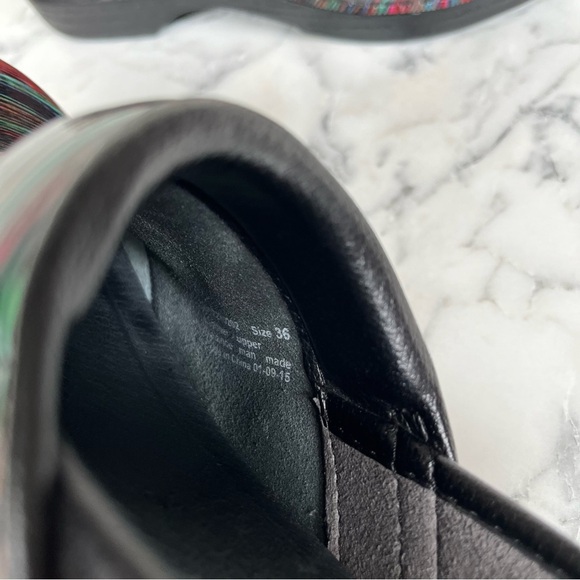 Dansko Pro XP Multi-Colored Striped Patent Leather Clogs Size 5.5/6 - Picture 9 of 12